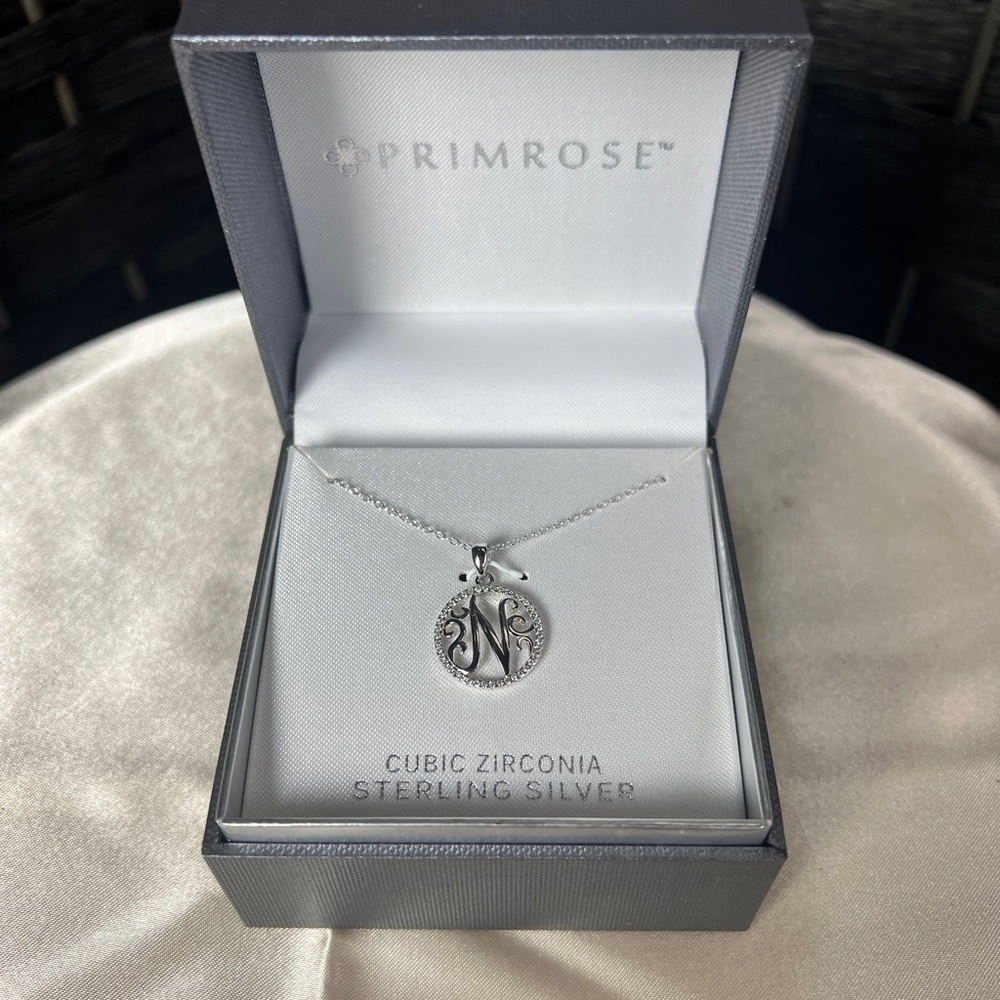 Silver Initial Pendant Necklace
